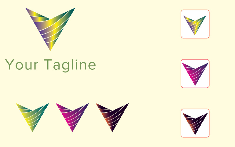 V o modello di progettazione del logo creativo aziendale