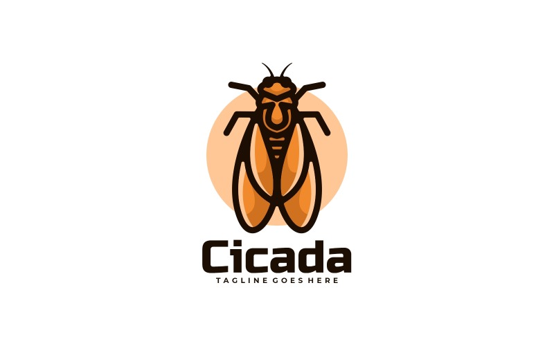 Cicala semplice logo mascotte