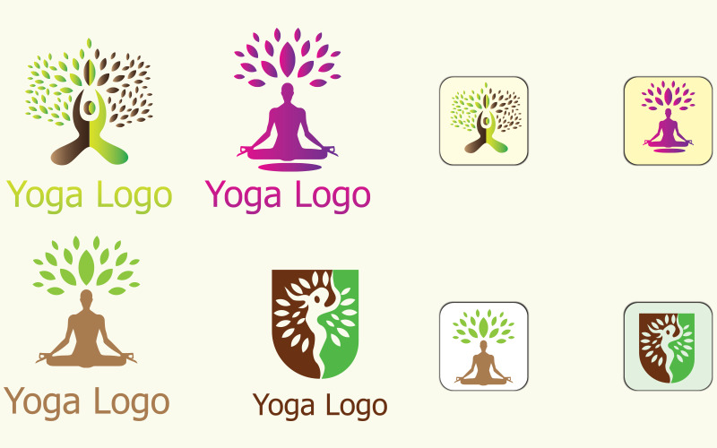 Conception de logo créatif de santé de yoga