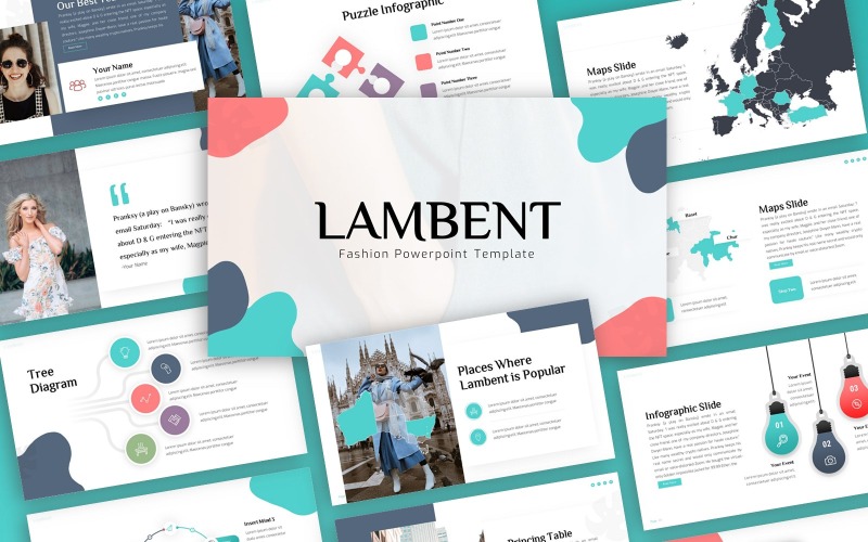 Lambent - Moda uniwersalny Szablony prezentacji PowerPoint