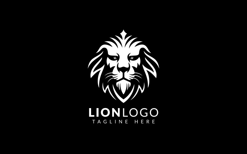 Leeuwenkop Logo ontwerpsjabloon