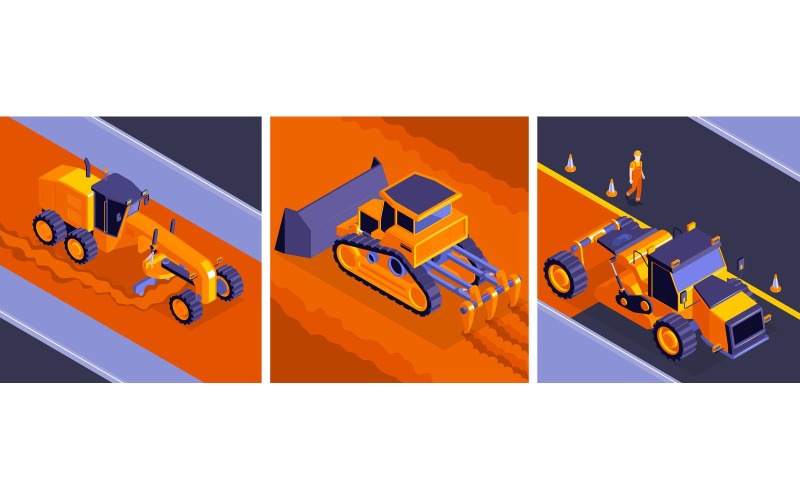 Isometric Road Construction Design Concept 200950412 Vector ...