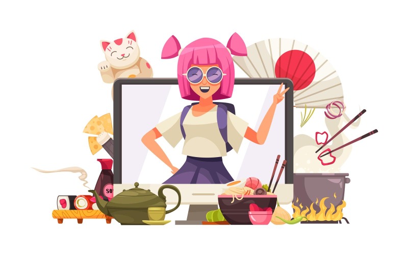 Japón 201112652 Concepto de ilustración vectorial