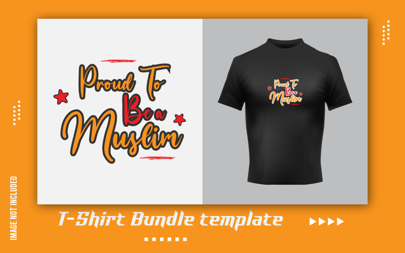 Conception d'autocollant de t-shirt fier d'être musulman