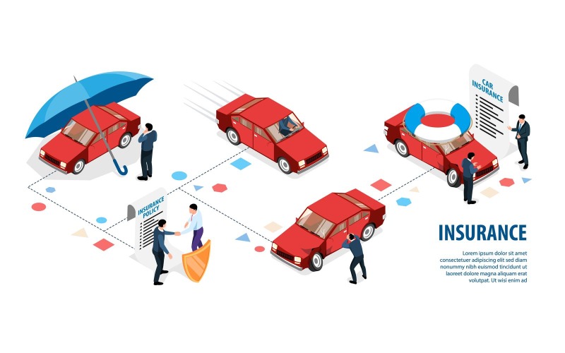 Infografía de seguros aislados 201210504 Concepto de ilustración vectorial