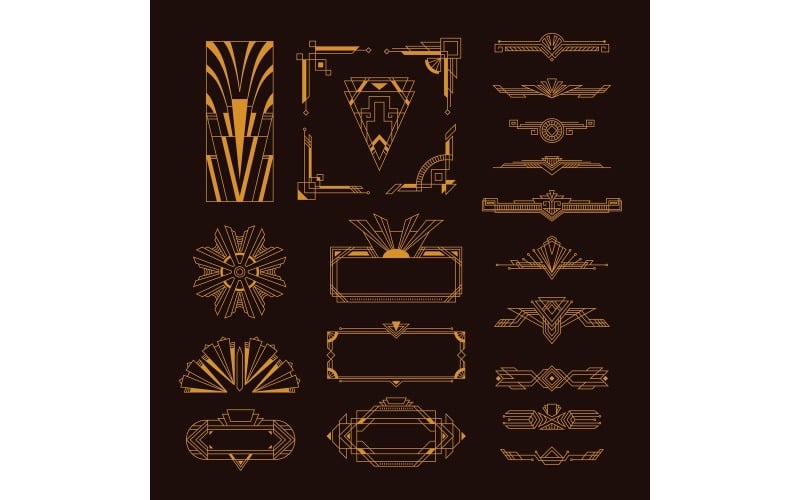 Art-Deco-Design-Elemente-Set 201251801 Vektor-Illustration-Konzept