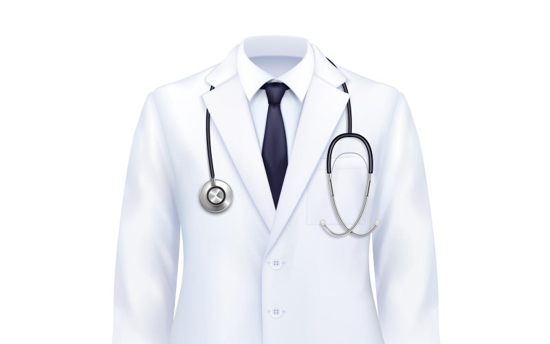 Docteur Uniforme Réaliste 201221105 Concept Illustration Vectorielle