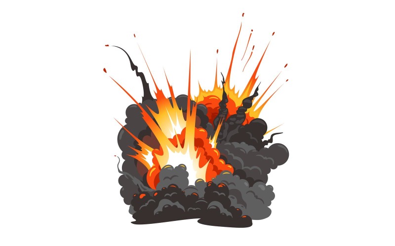 Explosão de bomba Fire Bang 201251813 Conceito de ilustração vetorial