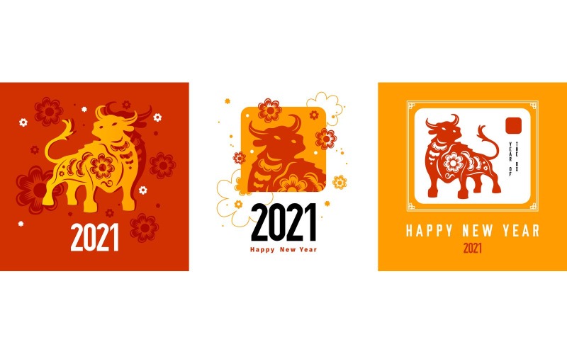 Chiński znak zodiaku krowa Design Concept-01 201151824 Wektor ilustracja koncepcja
