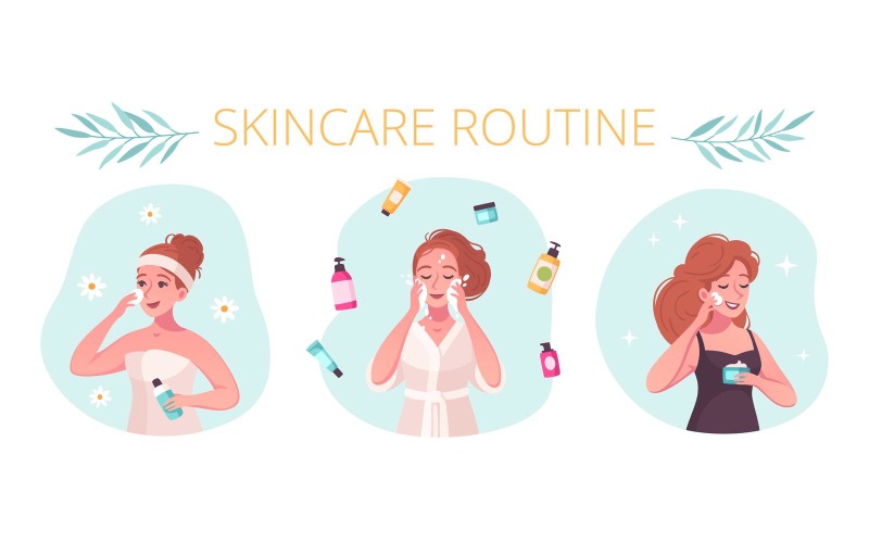 Skincare Cartoon 201120303 Vector Illustration Concept