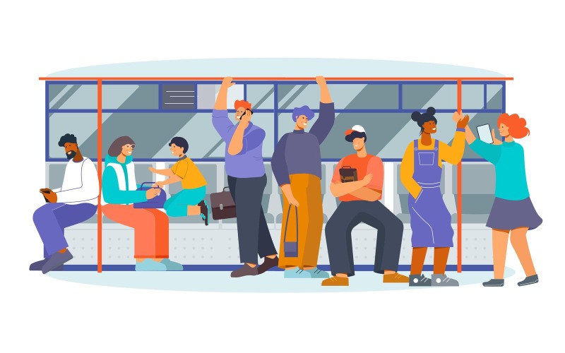 Transportu Publicznego Metro Mieszkanie 201060208 Ilustracja Wektorowa Koncepcja
