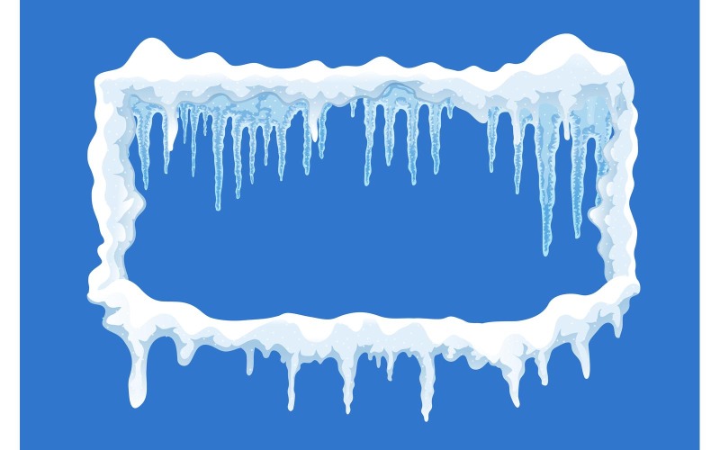 Concepto de ilustración de Vector de marco de casquete de hielo de nieve 200900320