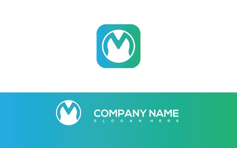 Carta MV - Modelo de logotipo