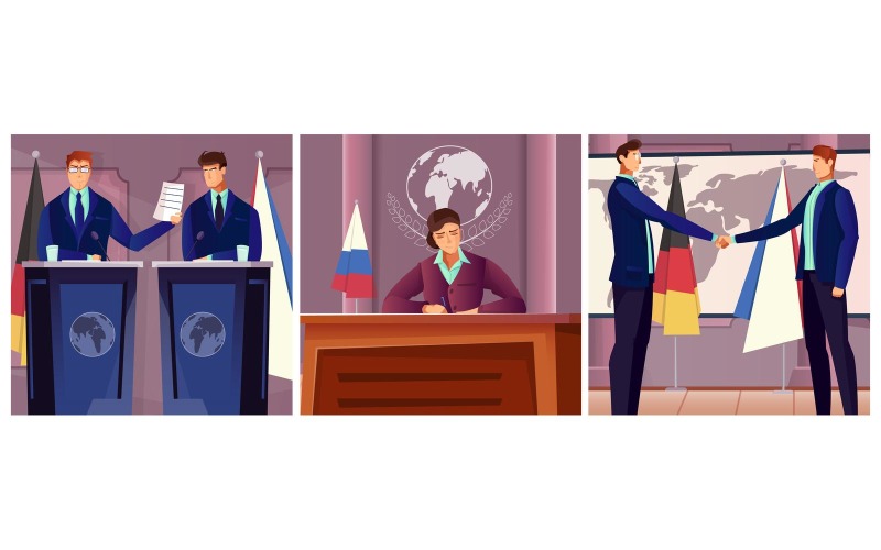 Diplomatic Politic Illustration Flat 200751142 Vector Illustration Concept