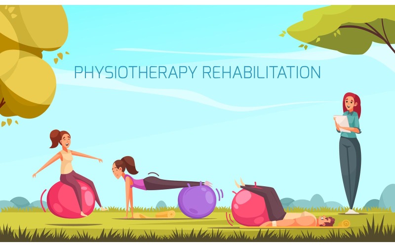 Fysioterapi Rehabilitering 200212657 Vektor Illustration koncept