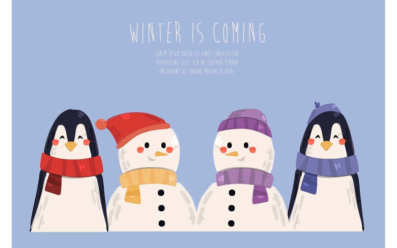 Winter is Coming Christmas Background Illustration