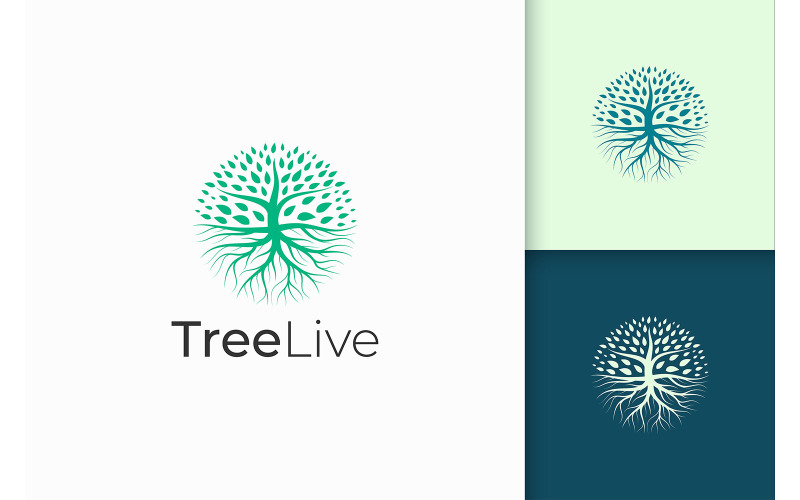 Koło Drzewo Logo z Root