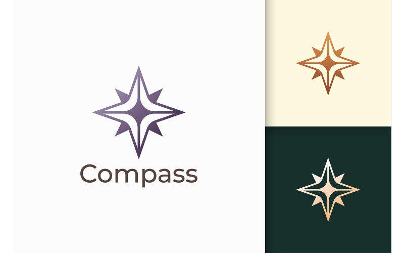 Logo kompasu w prostym kształcie