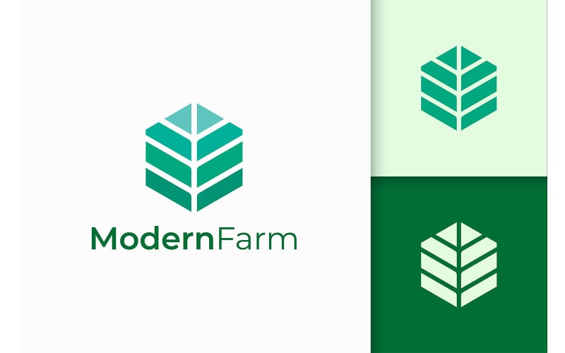 Logótipo moderno de agricultura ou agricultura