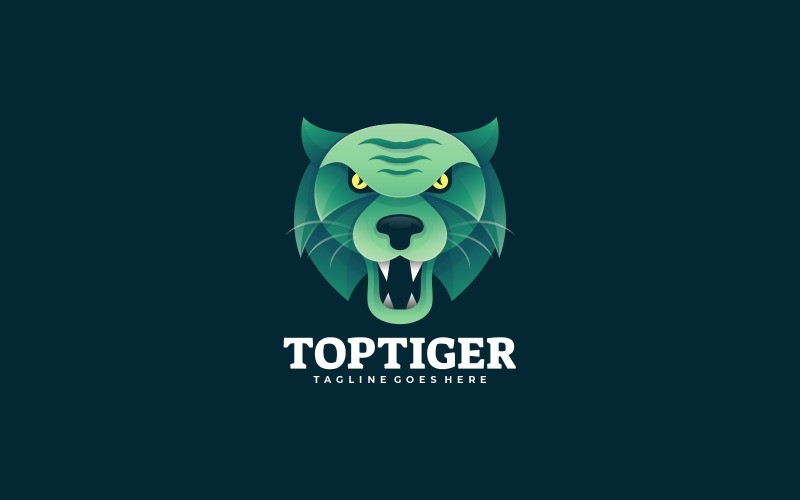 O melhor estilo do logotipo do Tiger Gradient