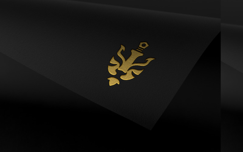 Plantilla de logotipo de espada de escudo de león