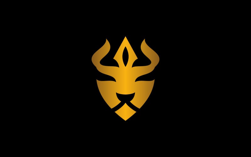 Szablon Logo Tarczy Głowy Lwa