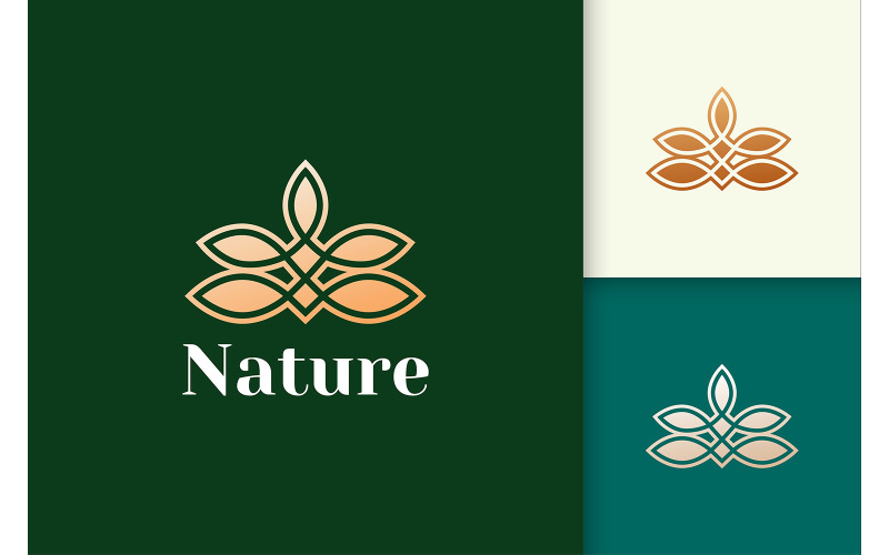 Квітковий логотип у жіночому та розкішному стилі