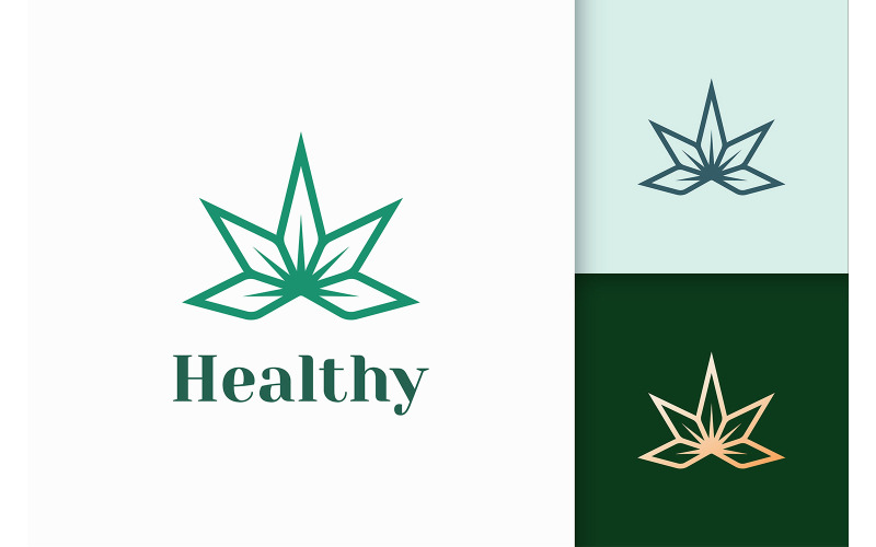Logo krásy nebo zdraví ve tvaru květu pro kosmetiku nebo lázně
