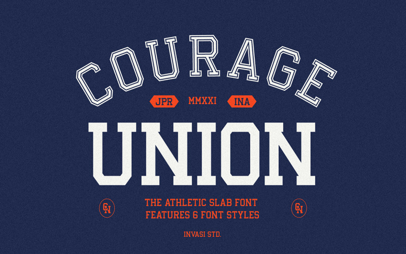 Courage Union - шрифт Athletic Slab