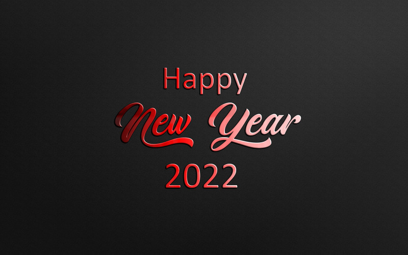 Šťastný nový rok 2022 Mockup Psd