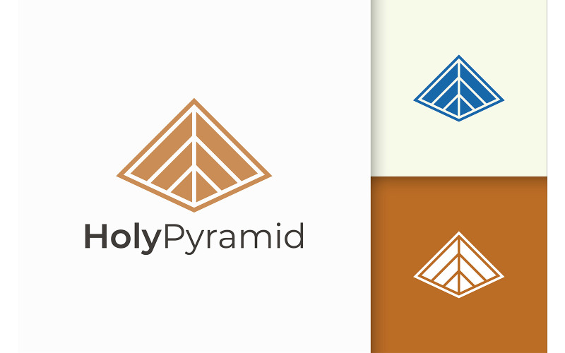 Трикутна піраміда логотип із простою та сучасною формою