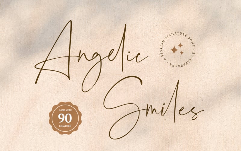 Angelic Smiles - Stilvolle Signatur-Schriftart