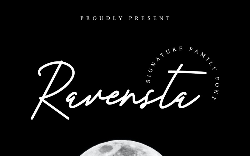 Carattere Ravensta Monoline Signature