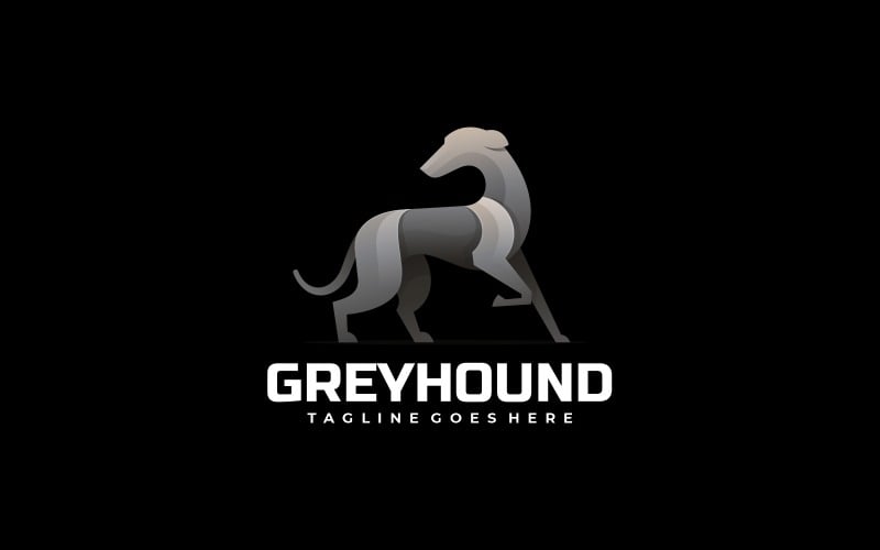 Estilo de logotipo de gradiente de galgo