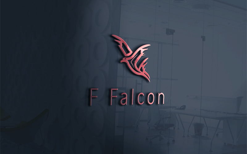 F Falcon бізнес креативний логотип