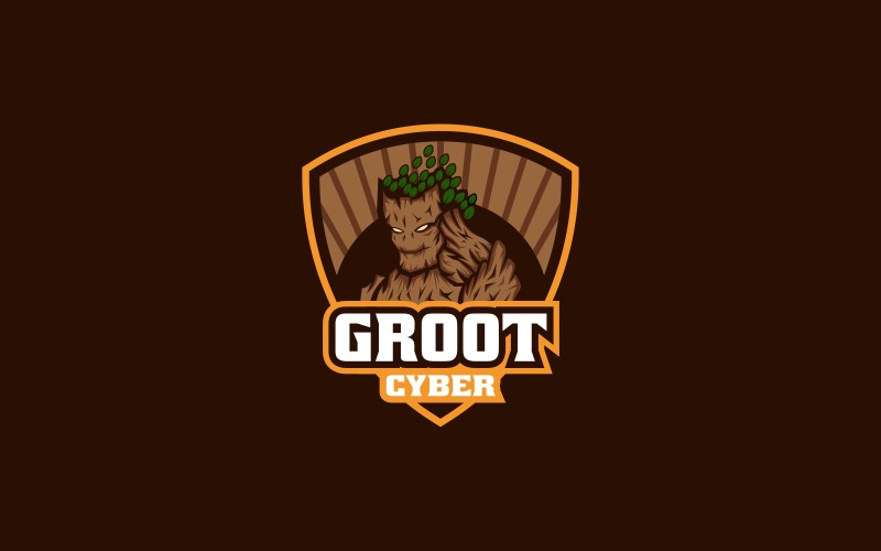 Groot Cyber Sport і E sport логотип