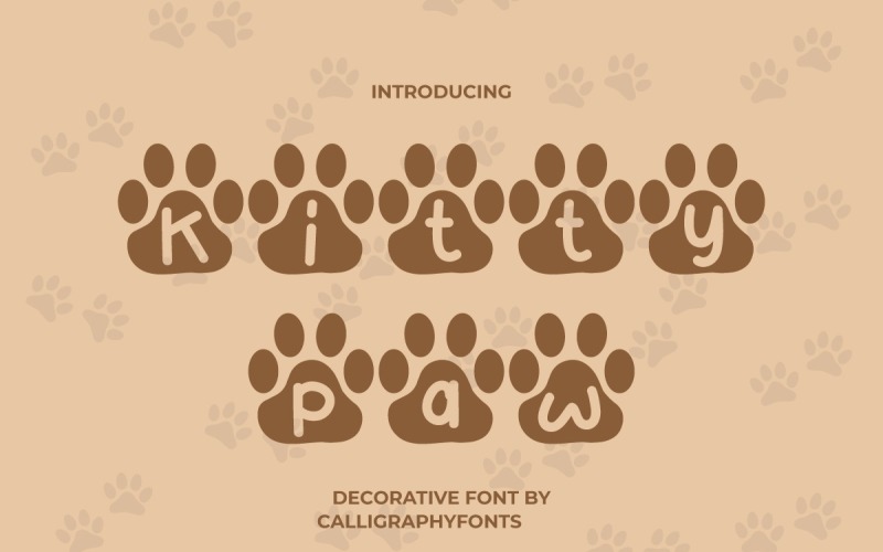 Kitty Paw decoratief lettertype