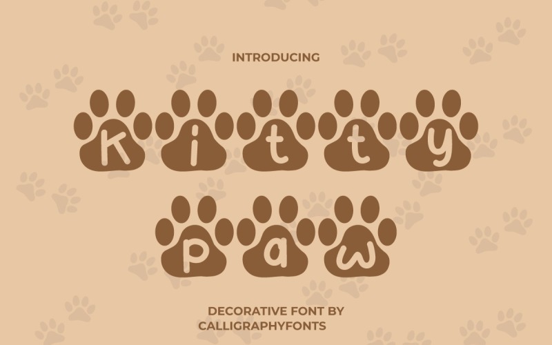 Kitty Paw 装饰字体