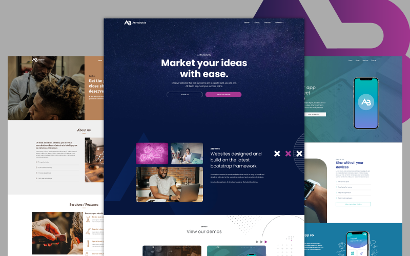 Annoboots - Awesome, Responsive Website Templates Based on Bootstrap 5