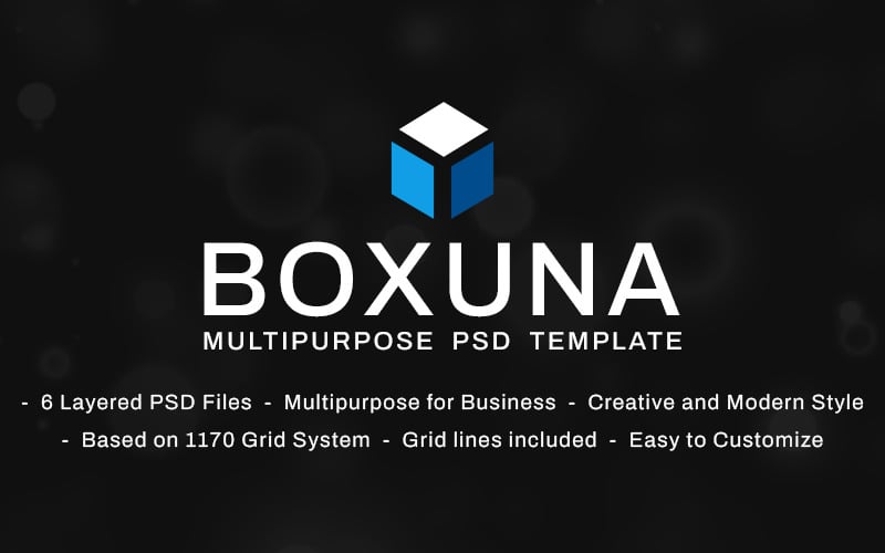 BOXUNA - Plantilla PSD creativa multipropósito