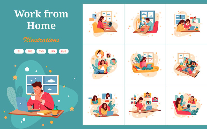 M342 - Робота з дому ілюстрації