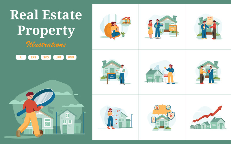 M344 - Illustrations de marketing immobilier