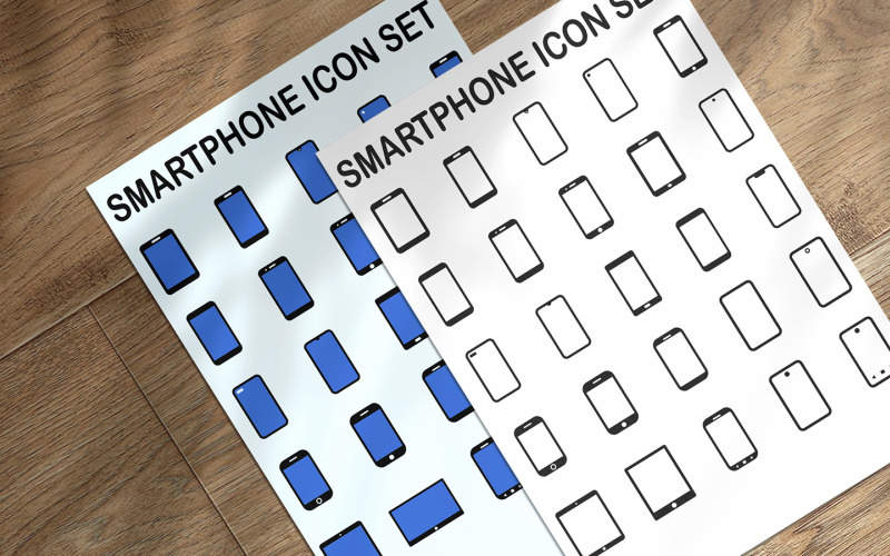 Modèle de conception de jeu d'icônes de smartphone