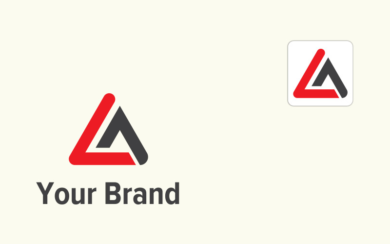 Modello di progettazione logo creativo LA