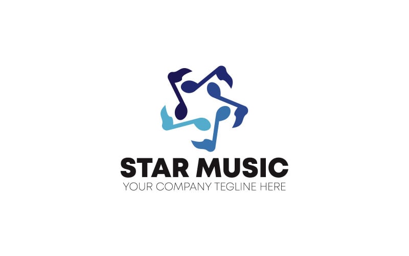 Шаблон дизайна логотипа Star Music