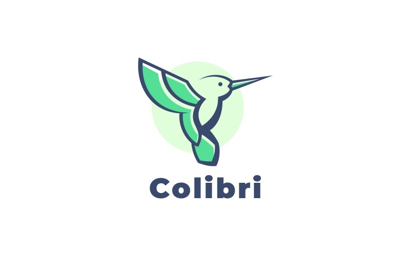 Colibri Simple Mascot Logo-stijl