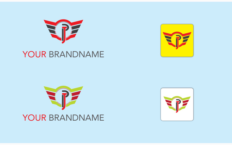 Design de logotipo criativo da banda P j