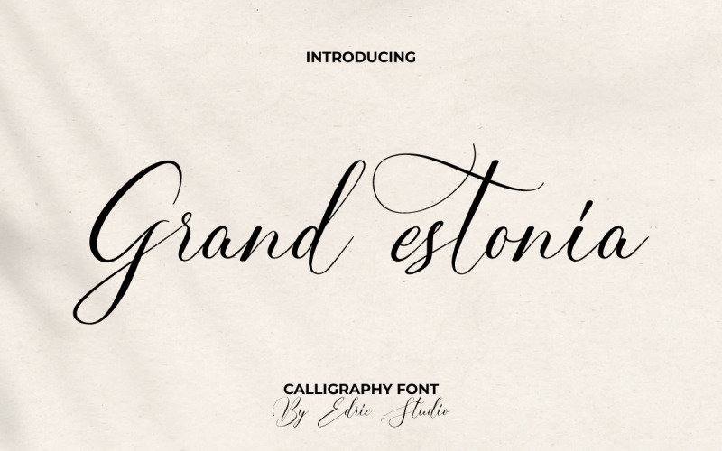 Große Estnische Kalligrafie-Schriftart
