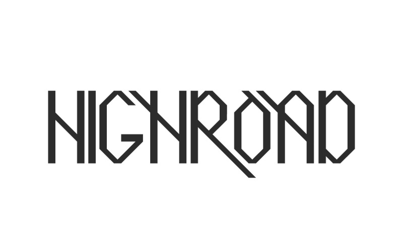 Highroad 独特的显示字体