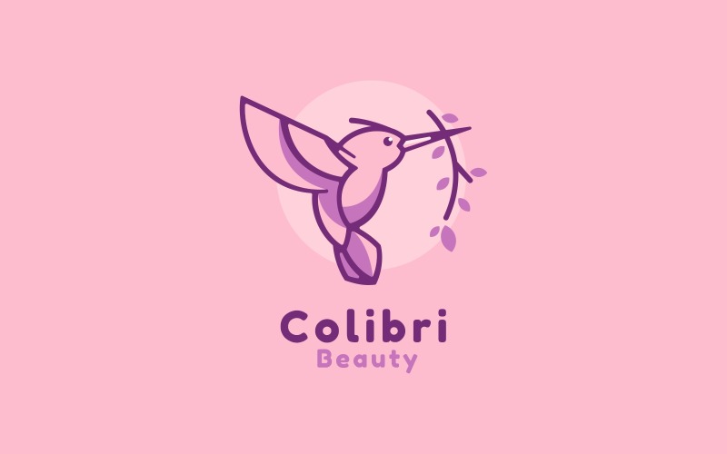 Logo de mascotte simple Colibri